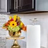Inspire Me! Home Decor KITCHEN Silver Leaf Paper Towel Holder With Marble Base "From Pops Of Color Home Collection"