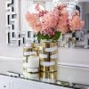 Inspire Me! Home Decor Gold Porcelain Jar With White Brushstroke Detail And Lid (3 Sizes) " From Pops Of Color Home Collection"