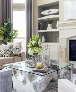 Inspire Me! Home Decor Silver Wavy Design Vase