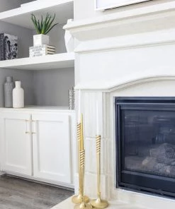 Inspire Me! Home Decor Golden Spiral Geometric Design Candlestick (3 Sizes)