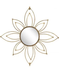 Inspire Me! Home Decor Decorative Gold Metal Flower/ Wall Art