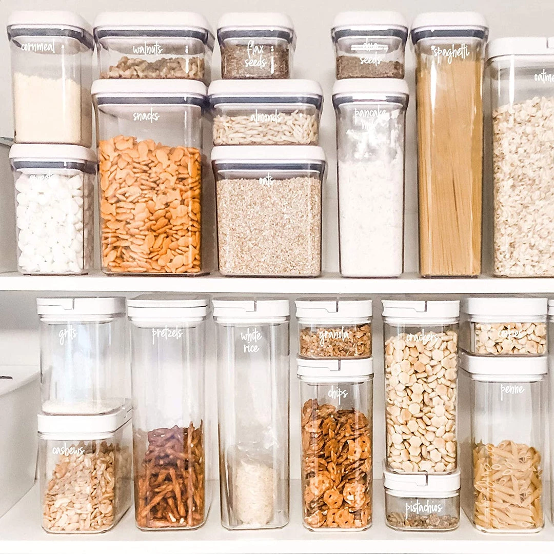 Inspire Me! Home Decor Medium White Script Pantry Labels KITCHEN