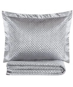Cloud9d Amani Grey Quilt Set (2 Sizes) BEDDING