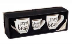 Inspire Me! Home Decor KITCHEN Family Bear Mug Set