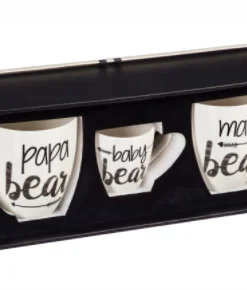 Inspire Me! Home Decor KITCHEN Family Bear Mug Set