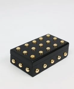 Inspire Me! Home Decor Studded Decorative Wood Boxes (4 Colors)