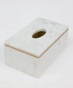 Inspire Me! Home Decor Marble Tissue Cover (2 Colors) Gold