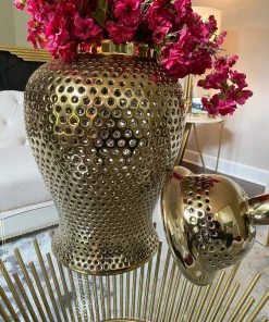 Inspire Me! Home Decor Oversized Gold Ginger Jar With Lid