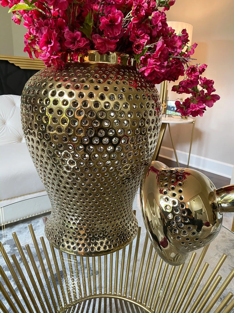 Inspire Me! Home Decor Oversized Gold Ginger Jar With Lid