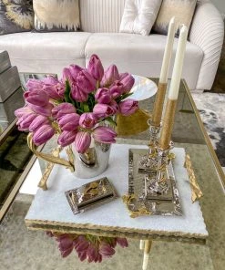 Inspire Me! Home Decor Silver Match Holder With Gold Detailing