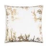 Cloud9d PILLOWS, RUGS, & THROWS Asra - White Velvet Pillow W/ Shiny Gold Foil Print - 20" X 20"