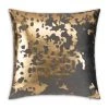 Cloud9d Elise Charcoal Gold Pillow - 20" X 20" PILLOWS, RUGS, & THROWS