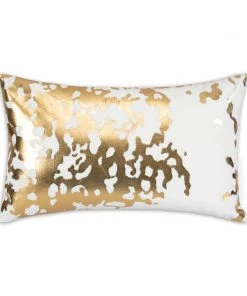 Cloud9d PILLOWS, RUGS, & THROWS Elise Ivory Gold Pillow - 14" X 20"