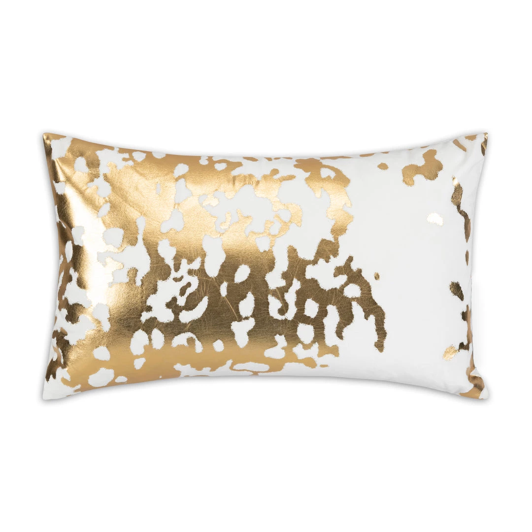 Cloud9d PILLOWS, RUGS, & THROWS Elise Ivory Gold Pillow - 14" X 20"