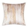 Cloud9d PILLOWS, RUGS, & THROWS Elise Ivory And Gold Pillow - 20" X 20"