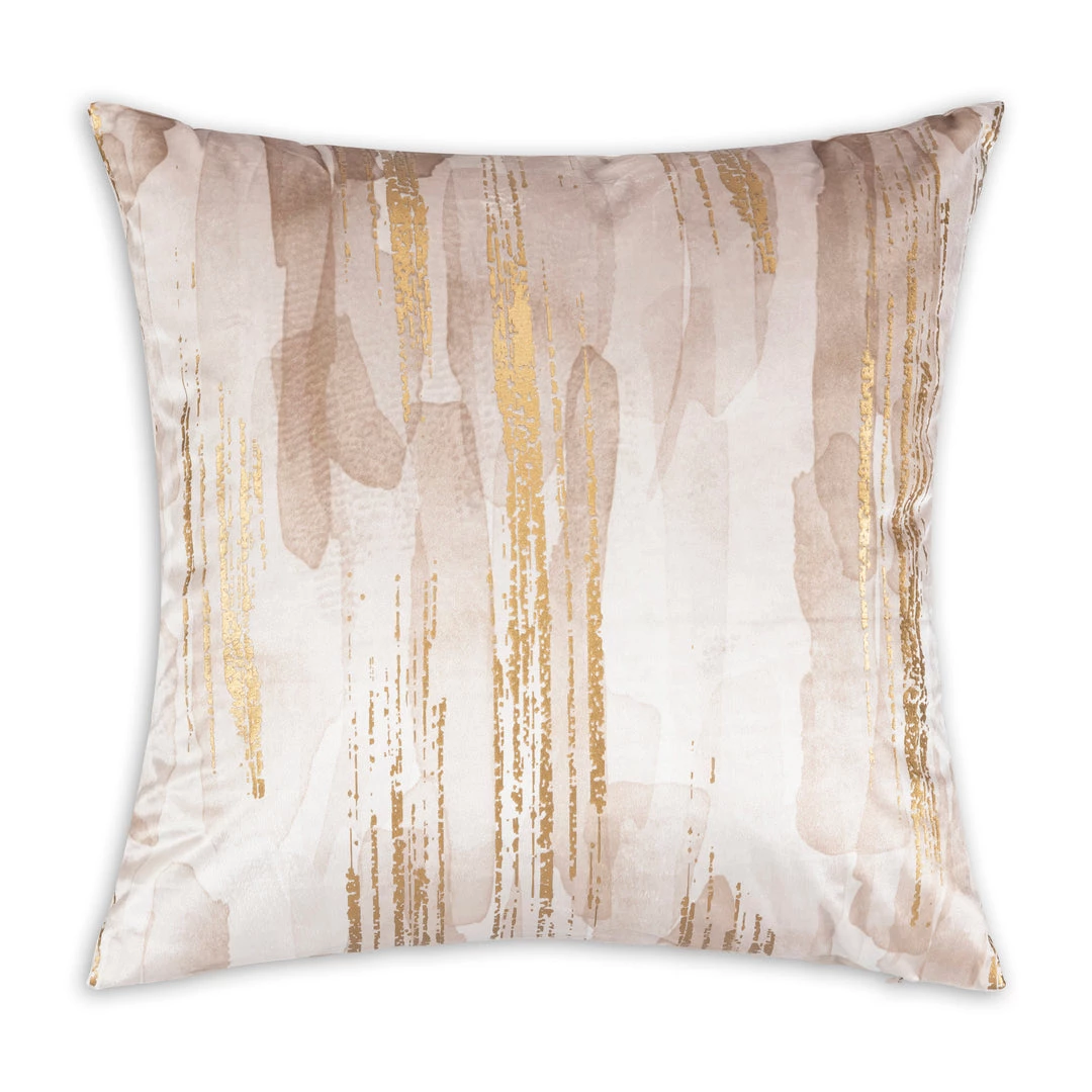 Cloud9d PILLOWS, RUGS, & THROWS Elise Ivory And Gold Pillow - 20" X 20"
