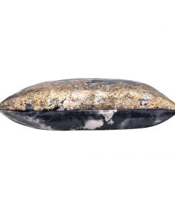 Cloud9d PILLOWS, RUGS, & THROWS Inaya - Abstract Digital Printed Velvet Pillow W/ Gold And Silver Foil - 20" X 14"