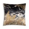 Cloud9d PILLOWS, RUGS, & THROWS Inaya - Abstract Digital Printed Velvet Pillow W/ Gold And Silver Foil - 22" X 22"