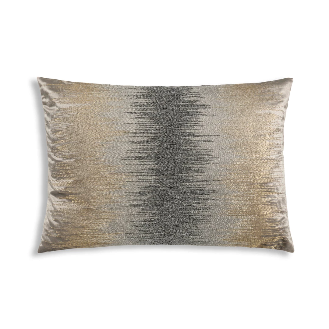 Cloud9d Inaya - Grey Velvet Pillow W/ Multicolor Embroidery - 20" X 14"