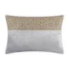 Cloud9d PILLOWS, RUGS, & THROWS Lena - Grey Velvet Pillow 5" Top Beaded In Gold Beadwork - 20" X 14"
