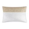 Cloud9d Lena - Ivory Velvet Pillow 5" Top Beaded In Gold Beadwork - 20" X 14"