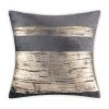 Cloud9d PILLOWS, RUGS, & THROWS Leyla - Charcoal Velvet Pillow W/ Hand Painted Gold Brushstrokes - 20" X 20"