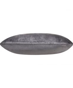 Cloud9d PILLOWS, RUGS, & THROWS Leyla - Charcoal Velvet Pillow W/ Hand Painted Gold Brushstrokes - 20" X 20"