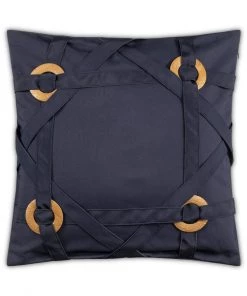 Cloud9d Outdoor Pillow W/ Wooden Rings (3 Colors) - 18" X 18" PILLOWS, RUGS, & THROWS