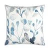 Cloud9d Ella - Digital Outdoor Printed Fabric Pillow In Blue W/ Rose Gold Metallic Print - 18" X 18" PILLOWS, RUGS, & THROWS