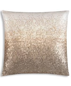 Cloud9d Ombre - Sequin Pillow In Ivory And Gold Sequins - 22" X 22"