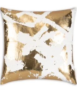 Cloud9d Zara Ivory Gold Pillow - 22" X 22"