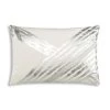 Cloud9d PILLOWS, RUGS, & THROWS Zara - Ivory Velvet Pillow W/ Abstract Silver Foil And Embroidery - 20" X 14"