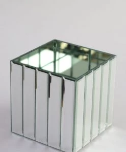 Inspire Me! Home Decor Mirror Cube Vase (2 Sizes)