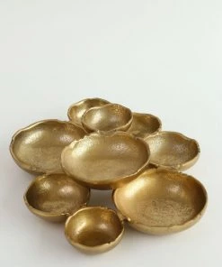 Inspire Me! Home Decor Gold 9 Cluster Bowl