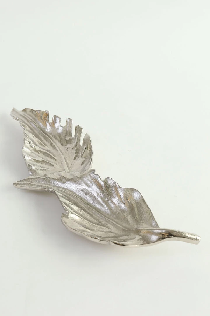 Inspire Me! Home Decor Double Metal Leaf Tray (2 Colors)