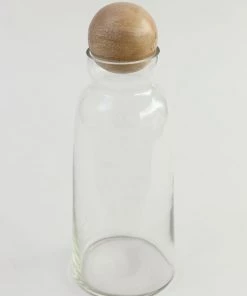 Inspire Me! Home Decor Glass Decanter W/ Mango Wood Stopper