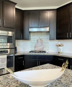 Inspire Me! Home Decor Oblong White Ceramic Bowl With Gold Textured Details " From Pops Of Color Home Collection"