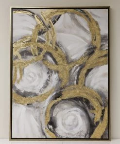 Inspire Me! Home Decor WALL ART & MIRRORS Metallic Gold Circles Wall Art