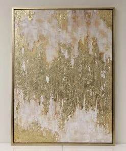 Inspire Me! Home Decor Gold And Ivory Detailed Wall Art
