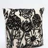 Inspire Me! Home Decor PILLOWS, RUGS, & THROWS Black And Cream Floral Print Pillow