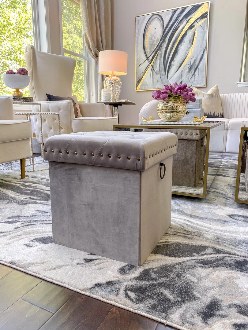 Inspire Me! Home Decor Gold Anastasia Storage Ottoman (4 Colors)