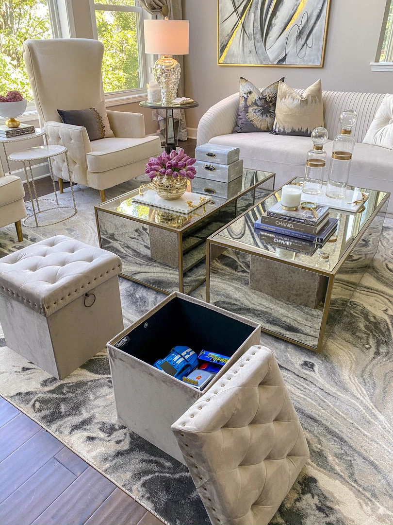 Inspire Me! Home Decor Gold Anastasia Storage Ottoman (4 Colors)