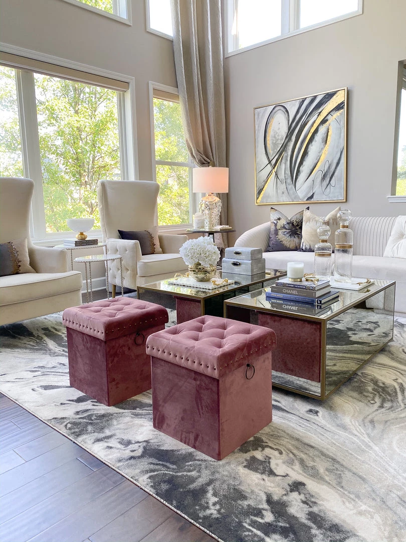 Inspire Me! Home Decor Gold Anastasia Storage Ottoman (4 Colors)