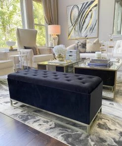 Inspire Me! Home Decor Jessica Storage Bench (2 Colors) Gold