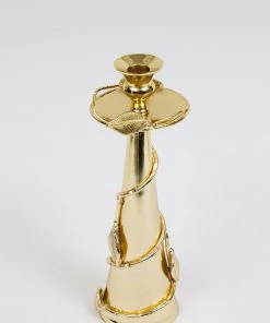Inspire Me! Home Decor Gold Candle Holder Leaf Design (2 Sizes)