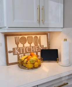 Inspire Me! Home Decor WALL ART & MIRRORS Wooden Kitchen Utensil Sign