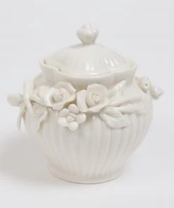 Inspire Me! Home Decor White Floral Tea Set (3 Items) Each Sold Individually KITCHEN