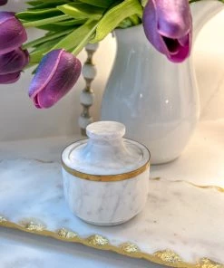 Inspire Me! Home Decor Marble Spice Jar With Lid Gold