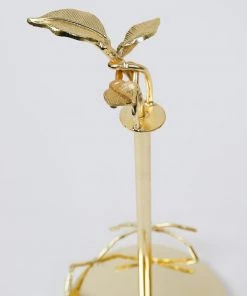 Inspire Me! Home Decor Gold Leaf Detailed Paper Towel Holder