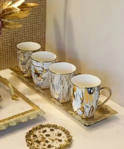 Inspire Me! Home Decor Textured Ruffle Mug Tray